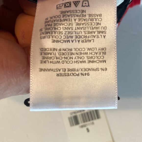 Express NEW High Waisted Striped Ruffle Shorts Womens Small Red Black White NWT - Picture 7 of 10